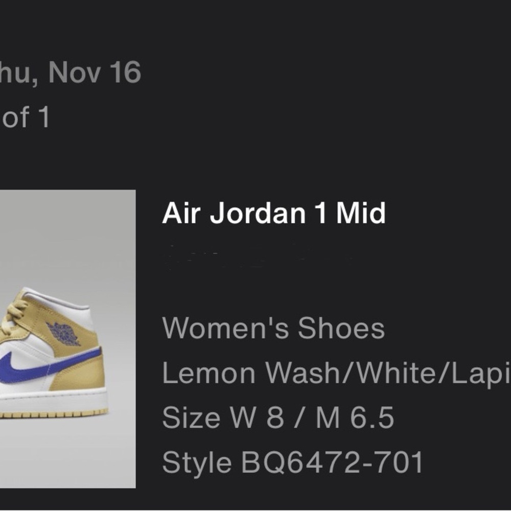 Air Jordan 1 Mid in Lemon Wash - Never Been Worn - Picture 8 of 8